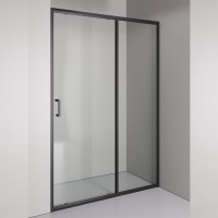 Душевая дверь в нишу Orange E02 130TB 130х190, профиль матовый черный