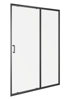 Душевая дверь в нишу Orange E02 130TB 130х190, профиль матовый черный