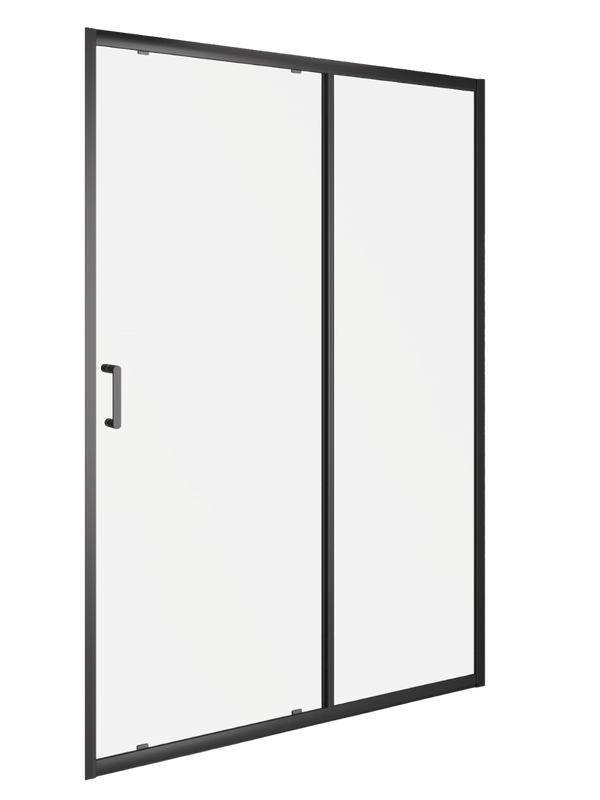 Душевая дверь в нишу Orange E02 130TB 130х190, профиль матовый черный