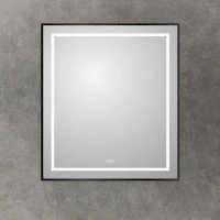 Зеркало BelBagno Kraft 80x70, с подсветкой, с подогревом, черный