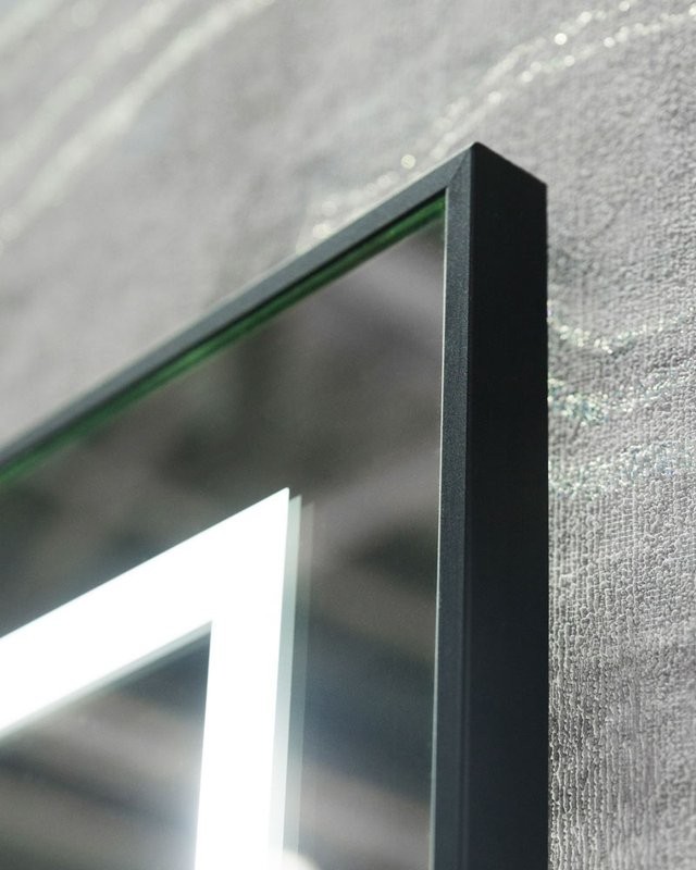 Зеркало BelBagno Kraft 80x70, с подсветкой, с подогревом, черный
