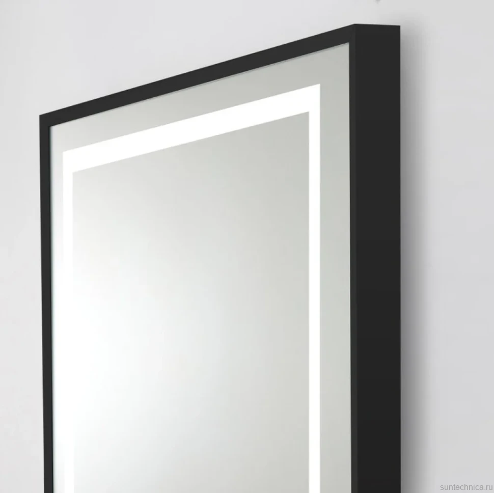 Зеркало BelBagno Kraft 80x70, с подсветкой, с подогревом, черный