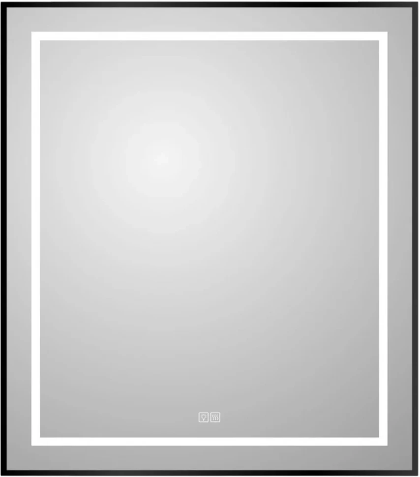 Зеркало BelBagno Kraft 80x70, с подсветкой, с подогревом, черный