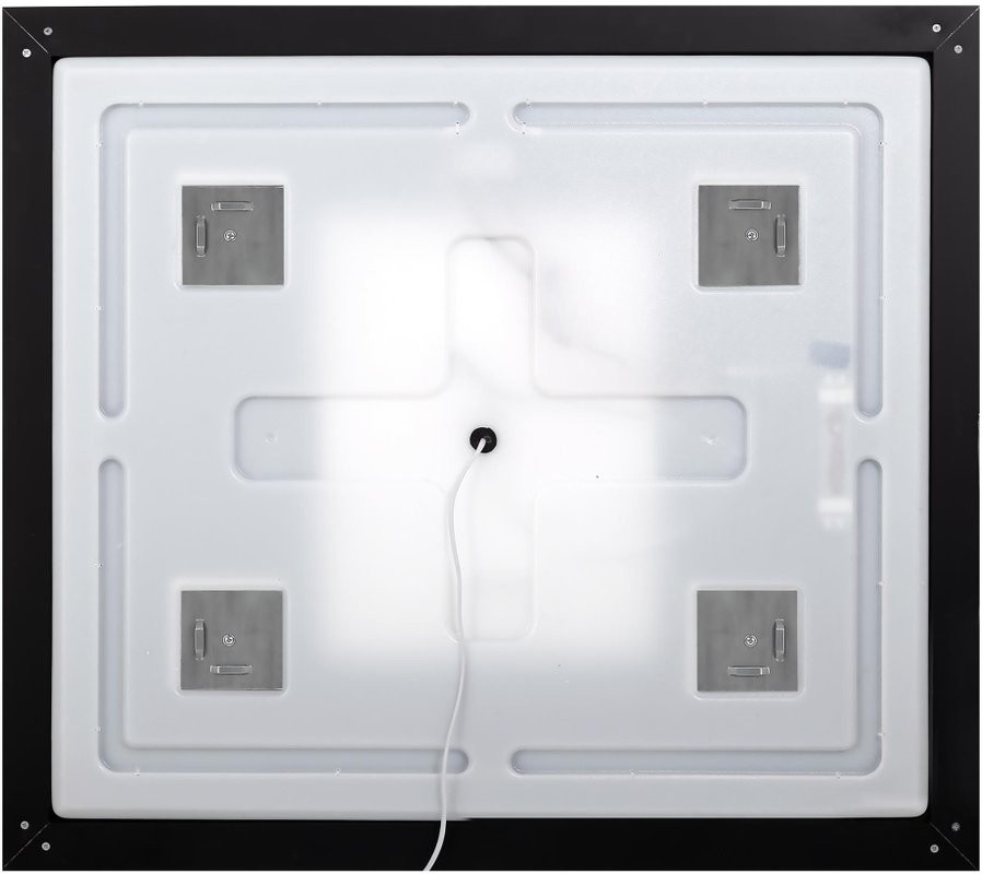 Зеркало BelBagno Kraft 80x70, с подсветкой, с подогревом, черный