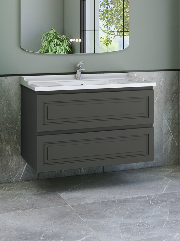 Тумба с раковиной Caprigo Wales 100 графит