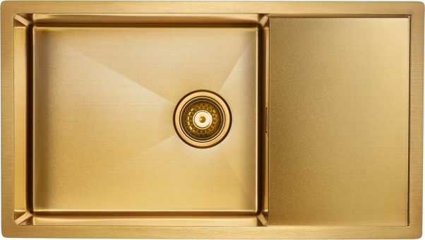 Мойка кухонная Paulmark Platte PM807844-BG брашированное золото