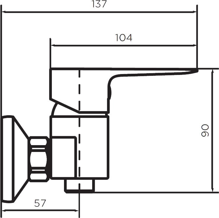 Смеситель для душа Dorff Prime new D4010200