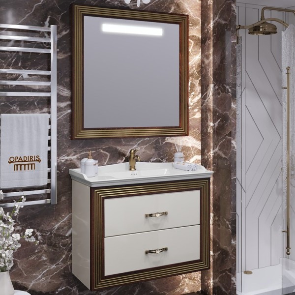 Мебель для ванной комнаты Opadiris Карат 80 золото