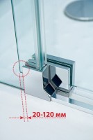 Душевой уголок Cezares Slider AH 2 80/90-100/110 C Cr профиль хром, стекло прозрачное