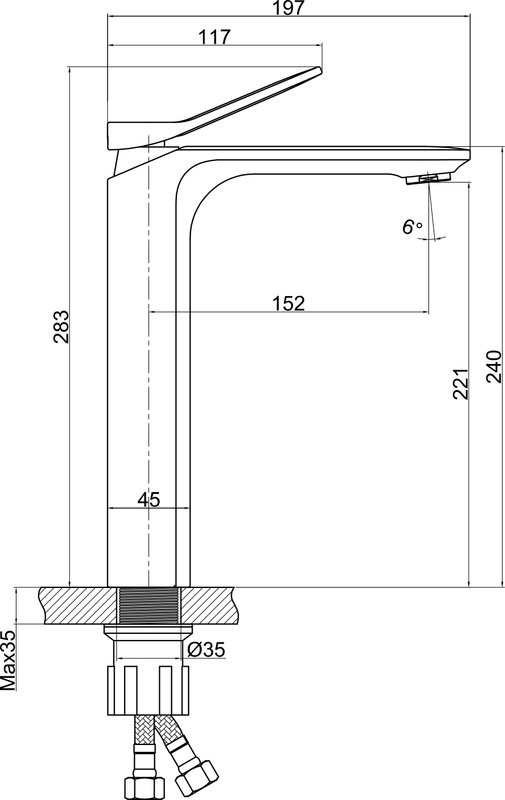 Смеситель для раковины Cersanit Odra 63054 хром