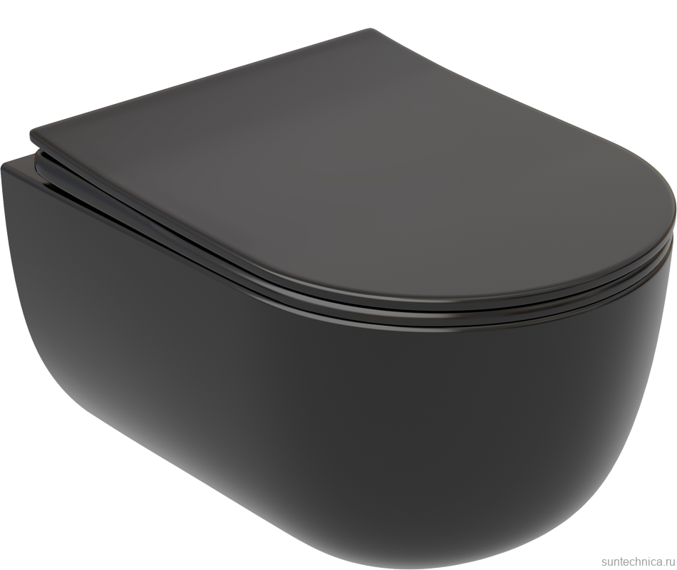 Унитаз подвесной Ceramicanova Modena Rimless CN6063MB черный матовый