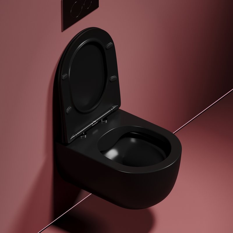 Унитаз подвесной Ceramicanova Modena Rimless CN6063MB черный матовый