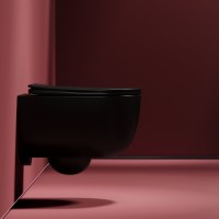 Унитаз подвесной Ceramicanova Modena Rimless CN6063MB черный матовый