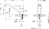 Смеситель для раковины Lemark Point LM0307C