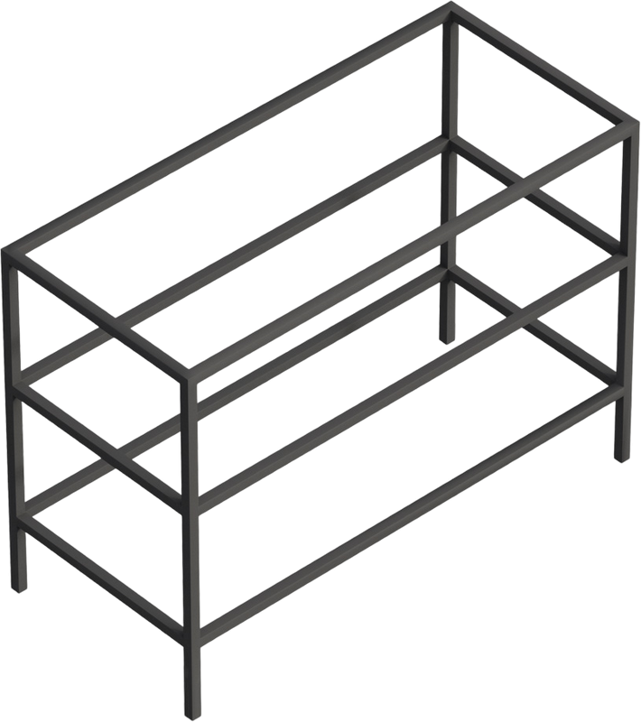 Консоль Cezares Cadro 100, 2-х ярусная, напольная, белые полки