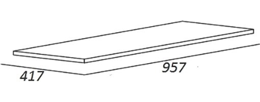 Консоль Cezares Cadro 100, 2-х ярусная, напольная, белые полки