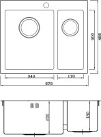 Мойка кухонная Seaman Eco Marino SMV-575DR.A Мойка кухонная Seaman Eco Marino SMV-575DR.A
