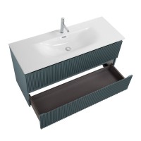 Тумба с раковиной BelBagno Uno 120 подвесная, 2 ящика, матовая голубая