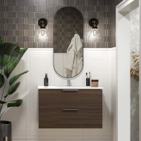 Мебель для ванной комнаты KERAMA MARAZZI Piano 85 подвесная, дымчатый вяз