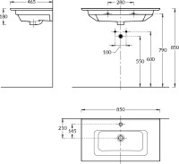 Мебель для ванной комнаты KERAMA MARAZZI Piano 85 подвесная, дымчатый вяз