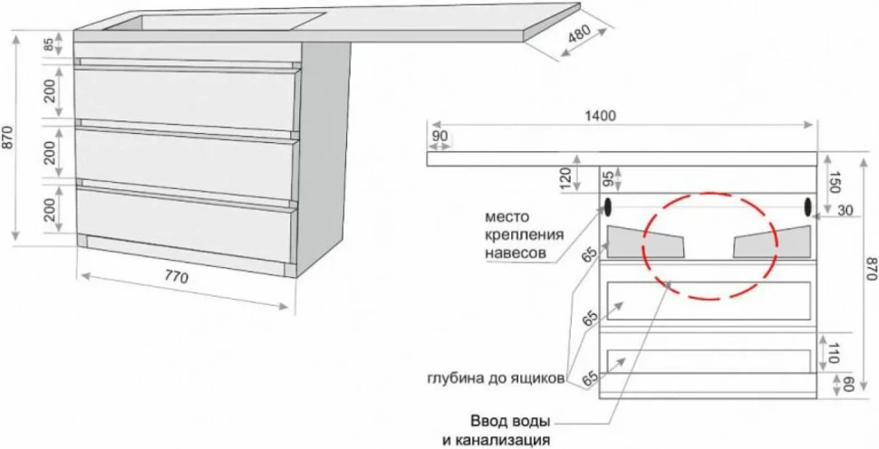 Мебель для ванной комнаты Style Line Даллас 140 люкс, белая R