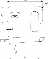 Смеситель для раковины Savol SK-H7207 С ВНУТРЕННЕЙ ЧАСТЬЮ