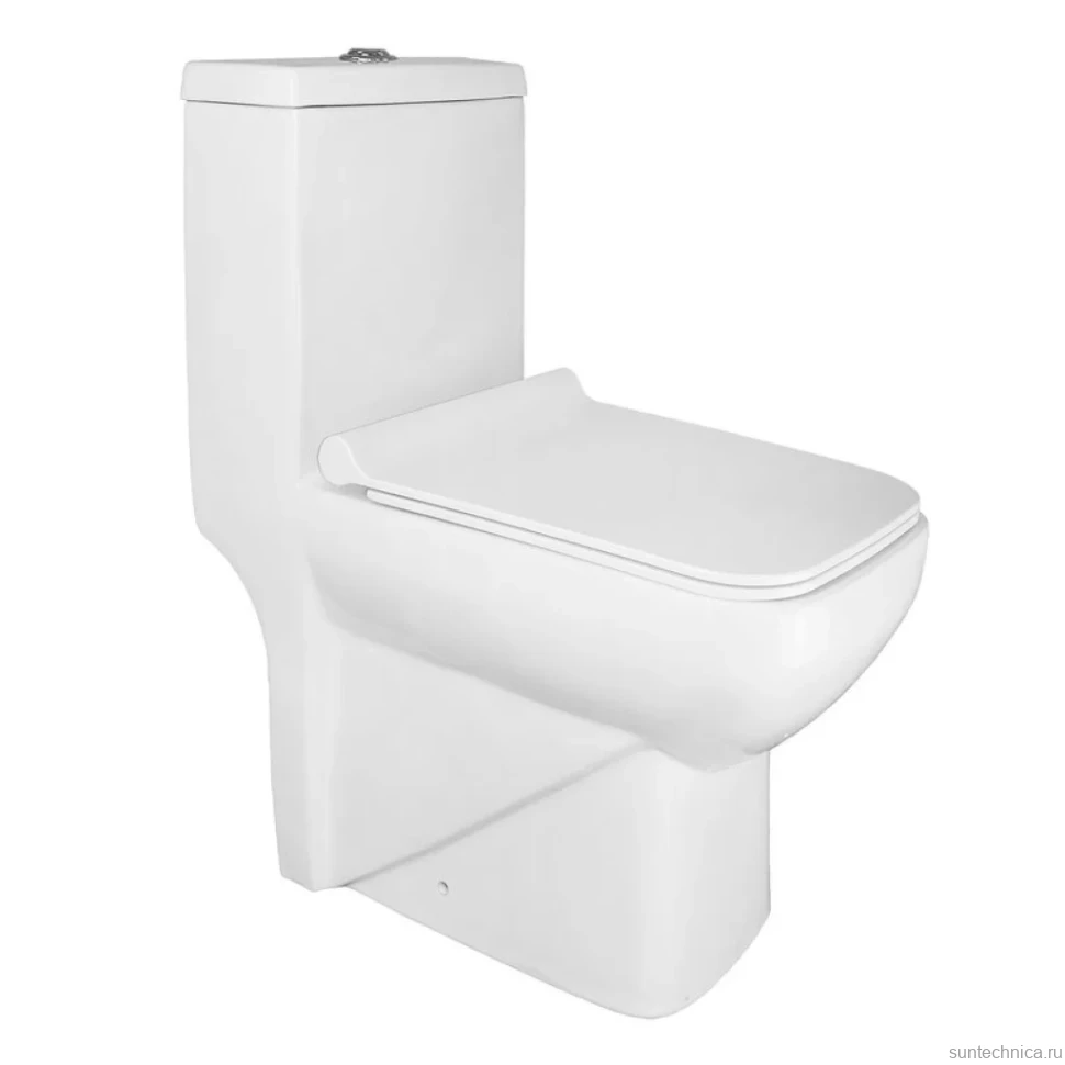 Унитаз-моноблок Azario Zeno 640х365х740 ободковый, с быстросъемным сиденьем Slim микролифт (AZ-1169)