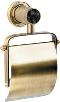 Держатель туалетной бумаги Boheme Royal Cristal Black Br с крышкой, бронза Держатель туалетной бумаги Boheme Royal Cristal Black Br с крышкой, бронза