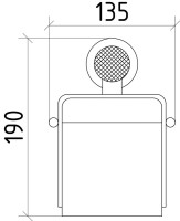 Держатель туалетной бумаги Boheme Royal Cristal Black Br с крышкой, бронза