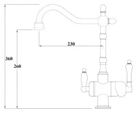 Смеситель для кухни Zorg Clean Water ZR 326 YF nickel