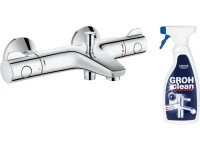 Термостатический смеситель Grohe Grohtherm 800 34567000 + средство для металлических поверхностей Grohe Grohclean 48166000 500 мл