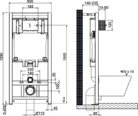 Комплект Унитаз подвесной BelBagno Sfera-r BB046CHR безободковый, крышка BB2111SC, инсталляция BB002-80 с кнопкой BB005-PR-CHROME
