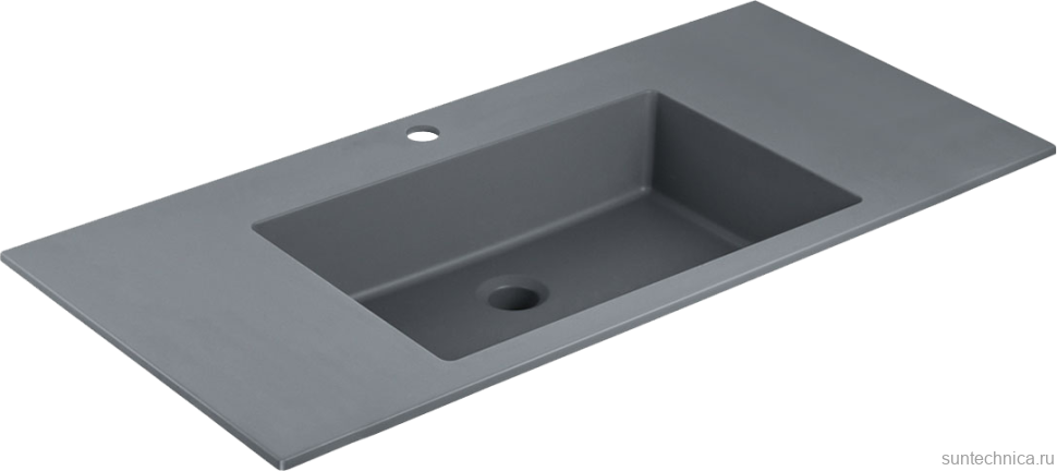 Мебель для ванной комнаты Vincea Chiara 2D 100, 2 ящика, дуб табак, с серой раковиной