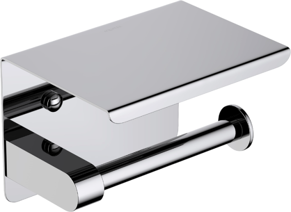 Держатель туалетной бумаги AQUATEK Европа AQ4939CR с полкой для телефона, хром