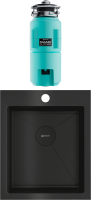 Комплект Мойка Omoikiri Akisame 41-GB графит + Измельчитель Nagare slim 1250-AZ azur blue