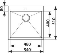 Мойка кухонная Kaiser KSM-5455 вороненая сталь Мойка кухонная Kaiser KSM-5455 вороненая сталь