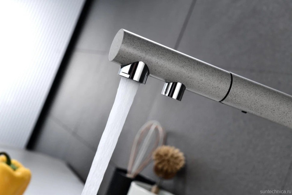 Смеситель для кухни Paulmark Serpentine Se213222-DG графит