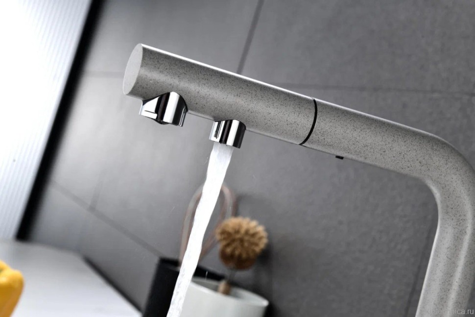 Смеситель для кухни Paulmark Serpentine Se213222-DG графит