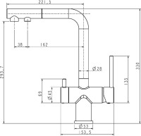 Смеситель для кухни Paulmark Serpentine Se213222-DG графит Смеситель для кухни Paulmark Serpentine Se213222-DG графит