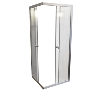 Душевой уголок Radomir Берген SQ 100х100 см, профиль белый, стекло прозрачное