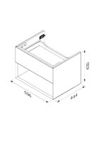 Тумба под раковину без столешницы Ravak Lite SD 60 глубоководная синяя