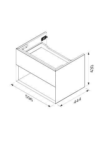 Тумба под раковину без столешницы Ravak Lite SD 60 глубоководная синяя