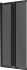 Шторка на ванну Vincea VSB-1E100CGB 100 см, профиль чёрный, стекло тонированное