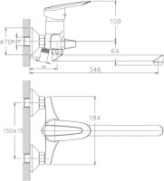 Универсальный смеситель Haiba HB07 HB2207