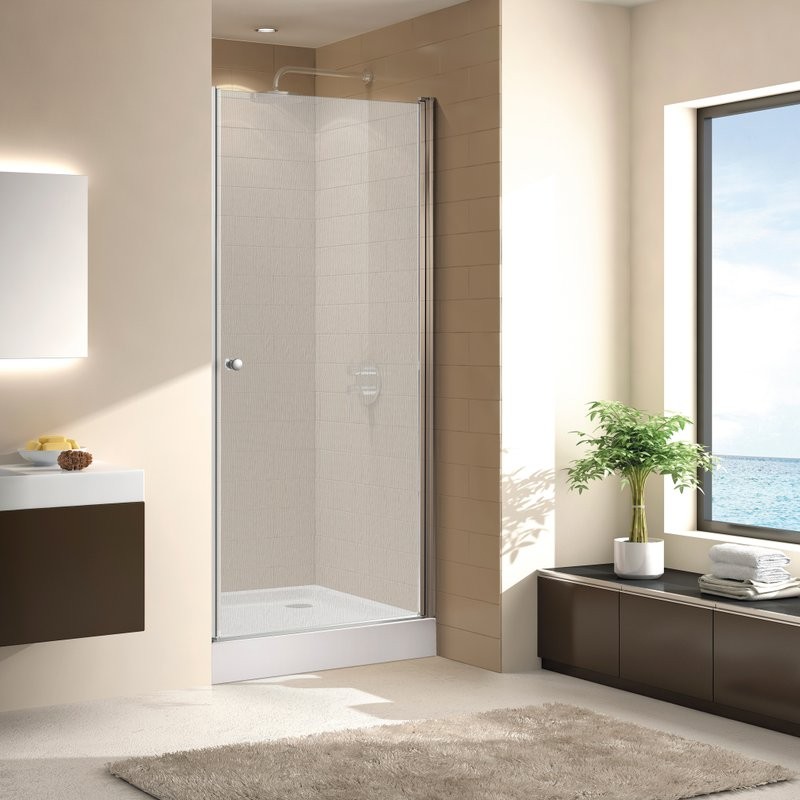 Душевая дверь в нишу Cezares Eco ECO-O-B-1-60-P-Cr стекло punto