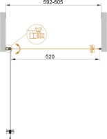 Душевая дверь в нишу Cezares Eco ECO-O-B-1-60-P-Cr стекло punto