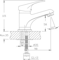 Смеситель для раковины Haiba HB13 HB1013