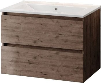 Тумба с раковиной Teymi Laina 70 темный дуб