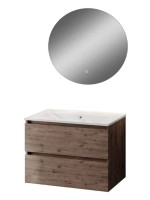 Тумба с раковиной Teymi Laina 70 темный дуб