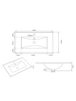 Тумба с раковиной Teymi Laina 70 темный дуб